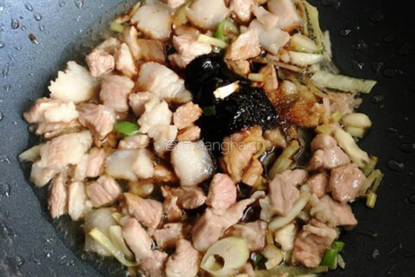 酱肉扁豆的做法图解4