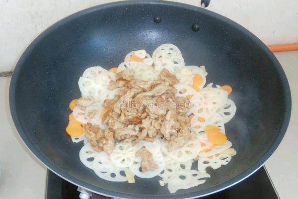 藕炒肉片的做法图解4