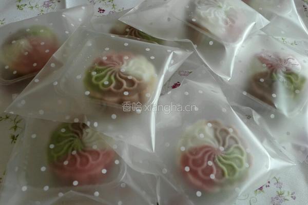 四色冰皮月饼的做法图解11