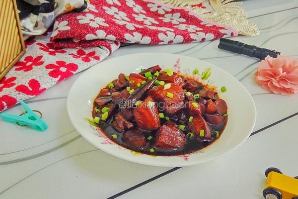 红烧肉炖蘑菇的做法图解16