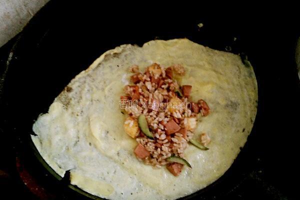 蛋包馒头炒饭的做法图解13