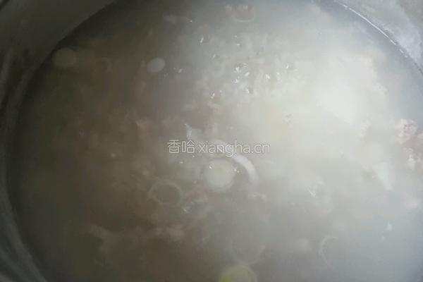 山药肉末粥的做法图解4
