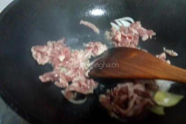 香菜爆炒羊肉的做法图解5