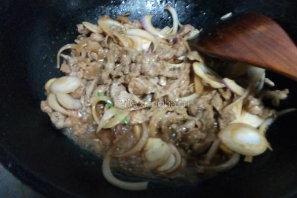 香菜爆炒羊肉的做法图解6