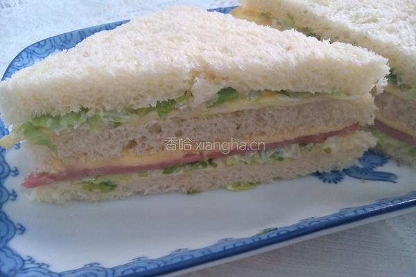 火腿芝士三明治的做法图解9