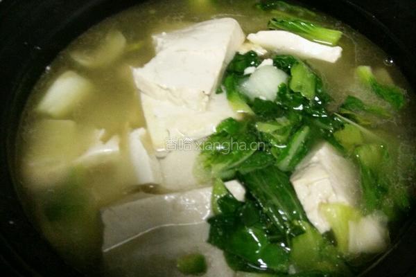 油冒青菜豆腐的做法图解10