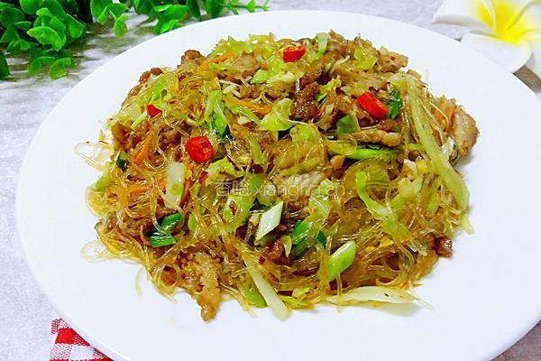 粉丝炒包菜的做法图解10