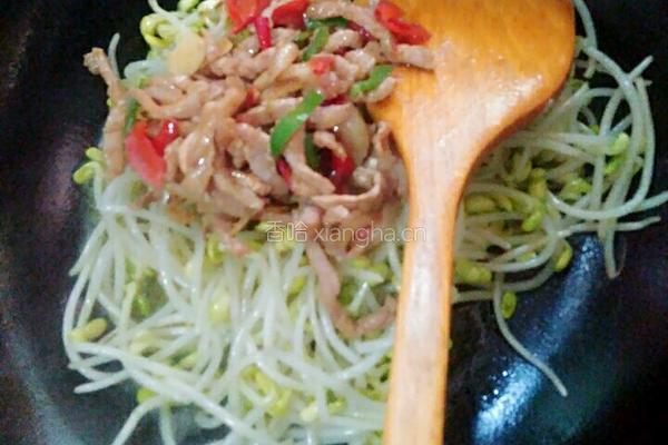 猪肉炒豆芽的做法图解9