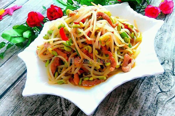 猪肉炒豆芽的做法图解11