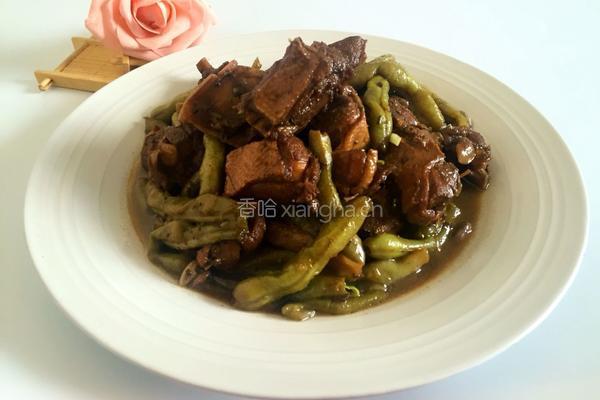 豆角烧鸭的做法图解7