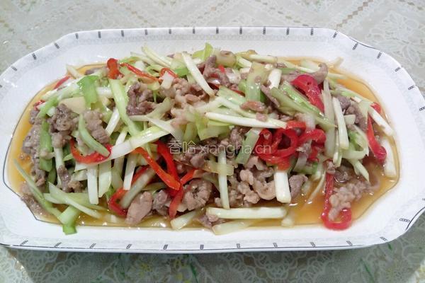 韭黄炒肉的做法图解5