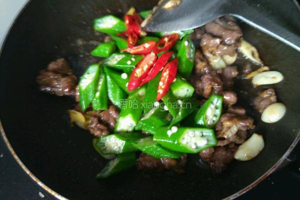 秋葵炒键子肉的做法图解7