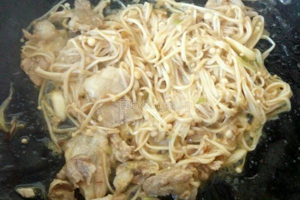 羊肉金针菇的做法图解6