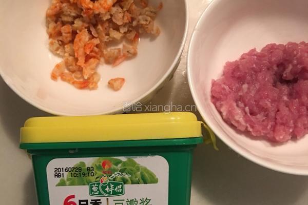 虾米肉碎炒通菜的做法图解2