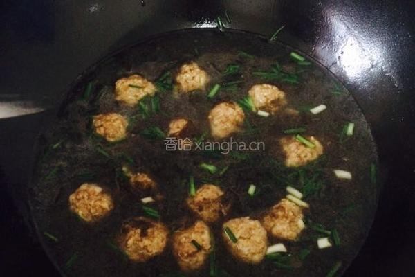 肉丸紫菜汤的做法图解7