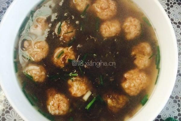 肉丸紫菜汤的做法图解8