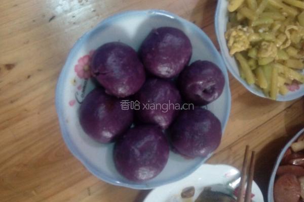 紫薯糯米包子的做法图解6