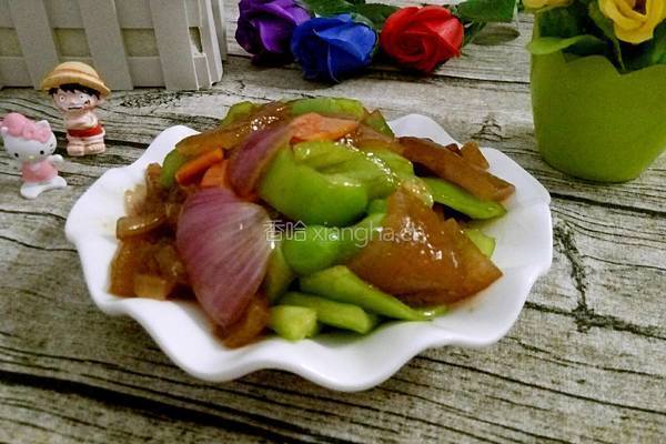青椒炒肉皮的做法图解7