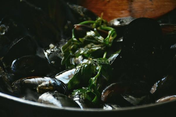 法式白葡萄酒煮青口的做法图解7
