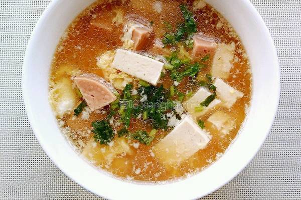 火腿豆腐汤的做法图解10