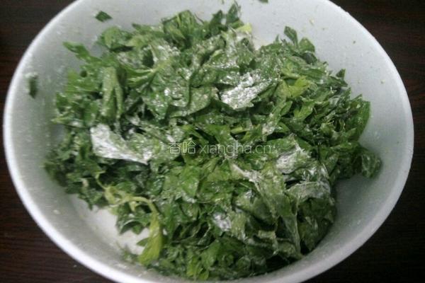 蒸芹菜叶的做法图解3