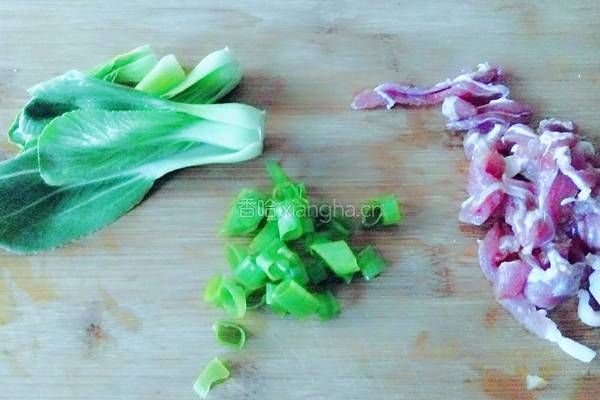 肉丝面青菜的做法图解5