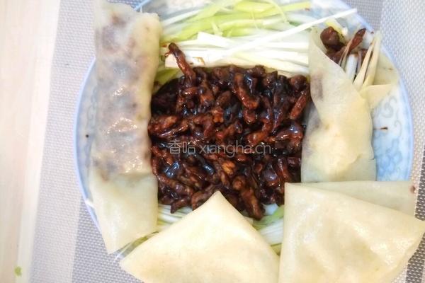 京酱肉丝饼皮卷