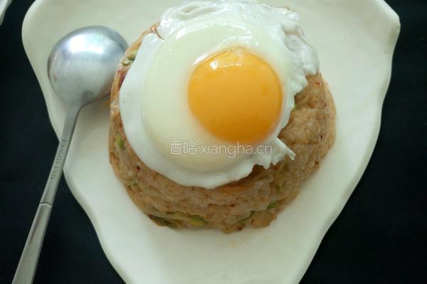 韩式辣白菜炒饭的做法图解7