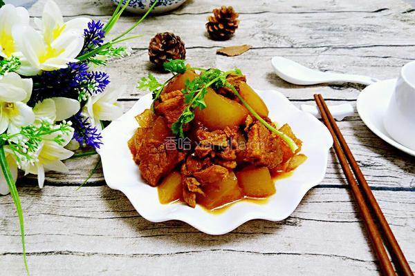 鹅肉烧冬瓜的做法图解7