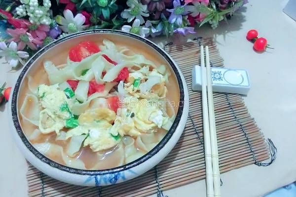 番茄鸡蛋鸡汁面的做法图解9