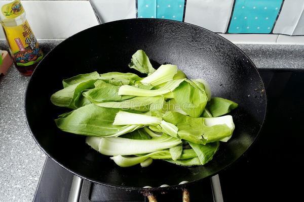 炒小油菜的做法图解3