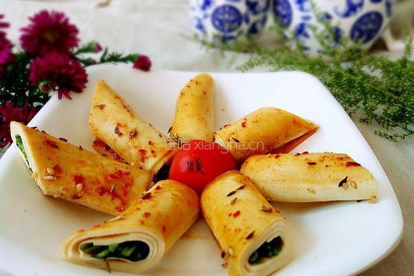 香菜干豆腐卷的做法图解10