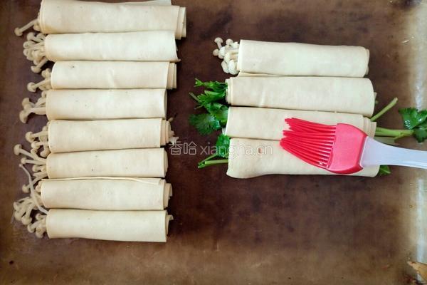 干豆腐卷金针菇的做法图解5