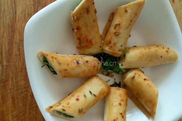 香菜干豆腐卷的做法图解9