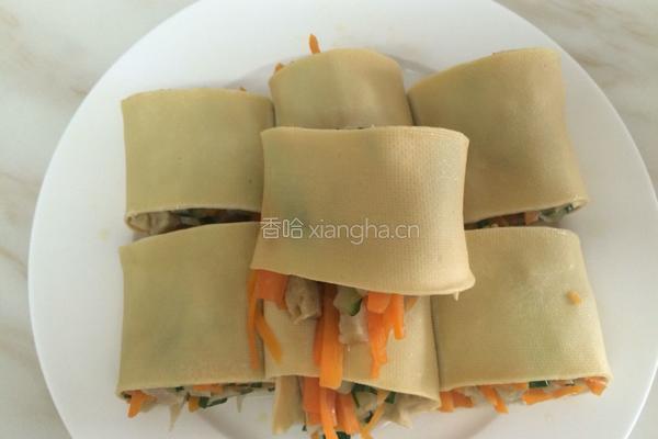 三丝豆皮卷