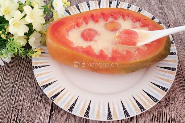 冰糖木瓜鸡蛋糖水的做法图解8