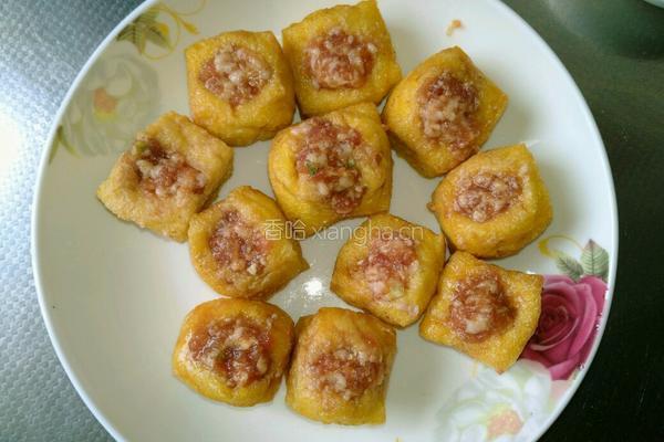 油豆腐包肉的做法图解5