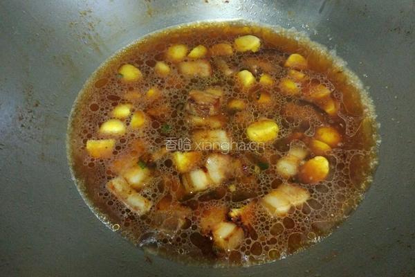 栗子四季豆红烧肉的做法图解6