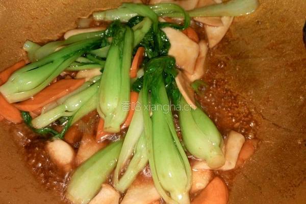 蚝油青菜蘑菇的做法图解8