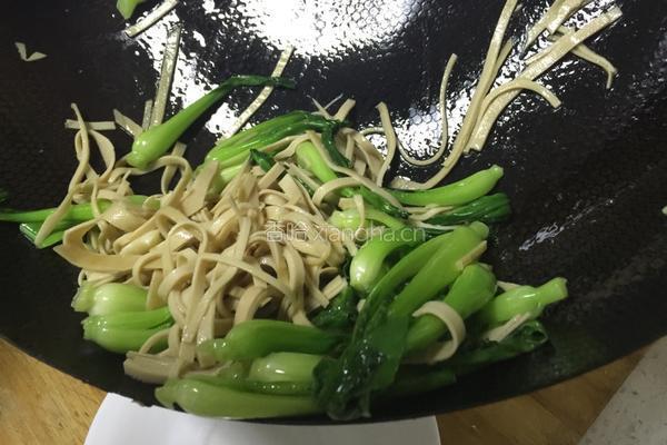 千张菜心的做法图解5