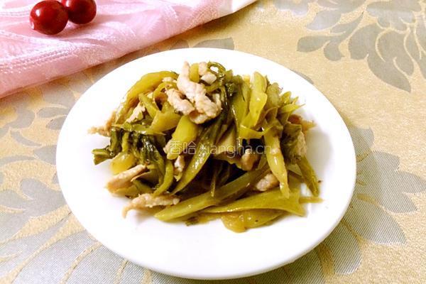 酸菜炒肉片的做法图解8