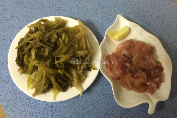 酸菜炒肉片的做法图解3