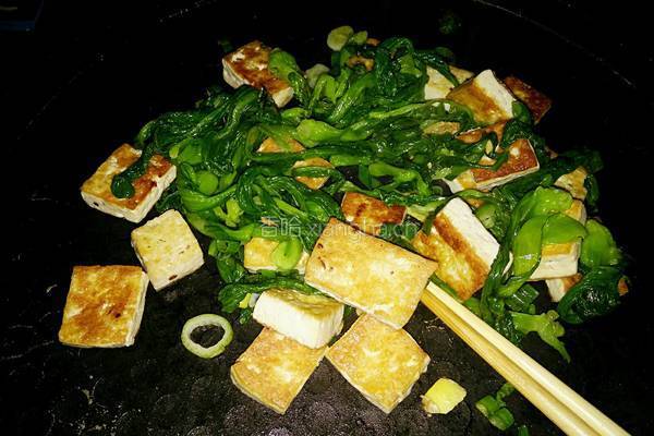 青菜炕豆腐的做法图解7