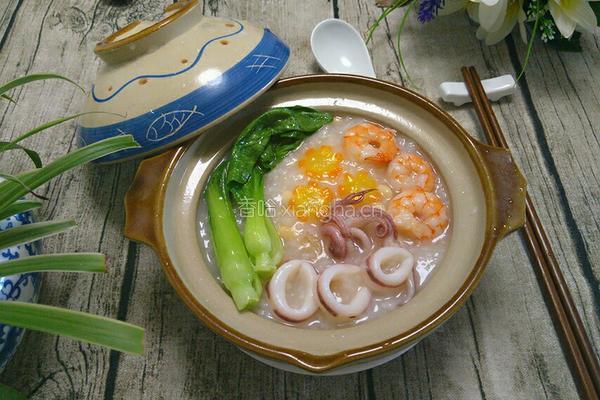 砂锅海鲜粥的做法图解9
