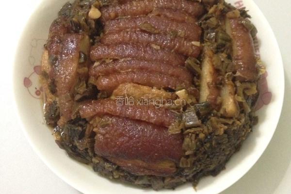 重庆咸菜扣肉的做法图解13