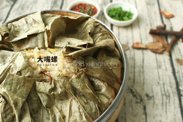 荷叶糯香排骨丨大嘴螺的做法图解15