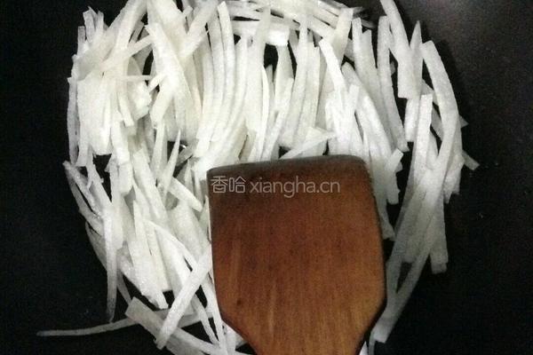 萝卜丝炖大虾的做法图解3