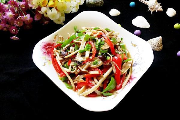 清炒茶树菇的做法图解8