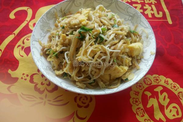 豆芽焖饼条的做法图解10