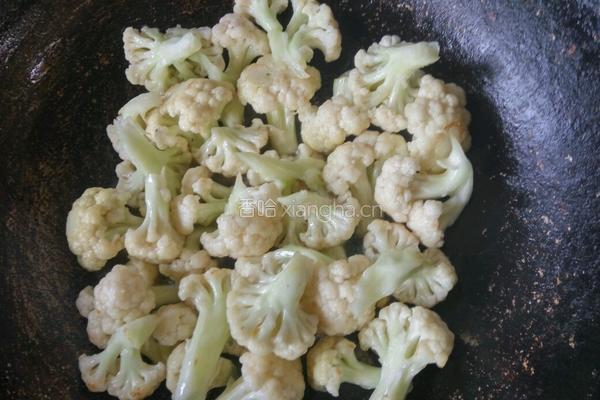 孜然菜花的做法图解4